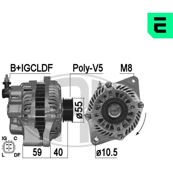 Generator 14V 80A