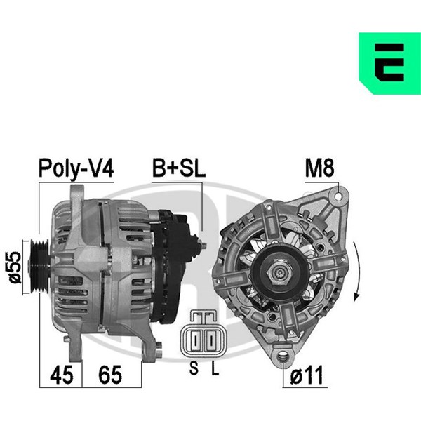Generator 14V 90A