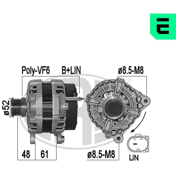 Generator 14V 180A