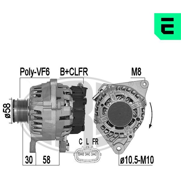 Generator 14V 90A