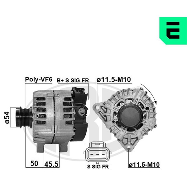 Generator 14V 220A