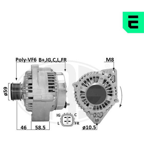 Generator 14V 120A