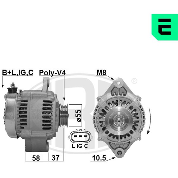 Generator 14V 75A