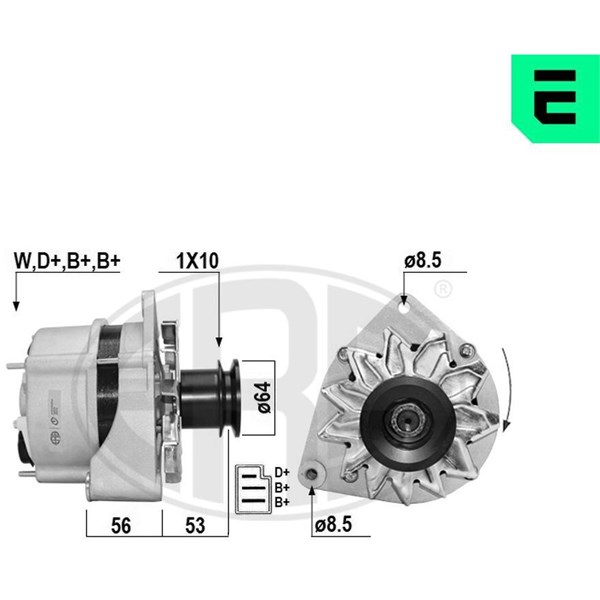 Generator 14V 45A