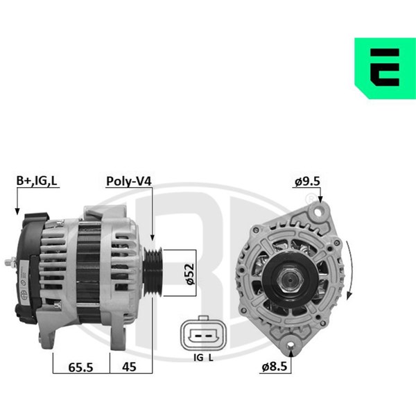 Generator 14V 80A