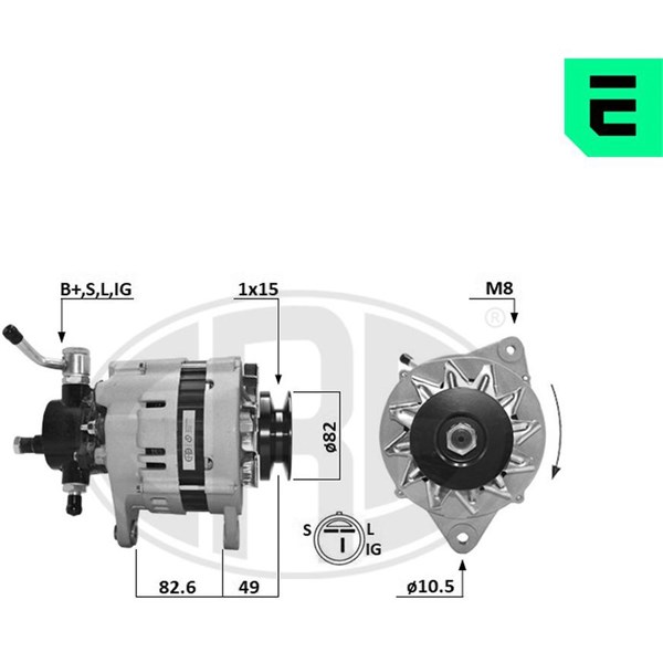 Generator 14V 80A