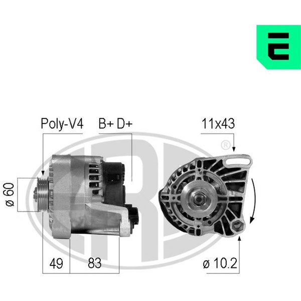 Generator 14V 90A
