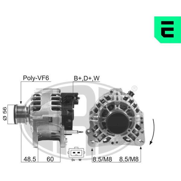 Generator 14V 90A