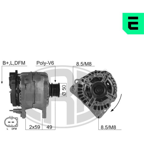 Generator 14V 90A
