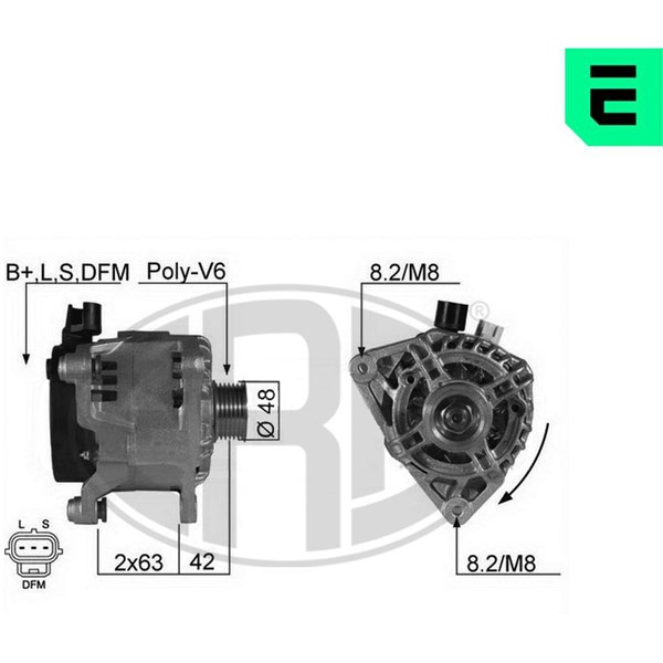 Generator 14V 80A