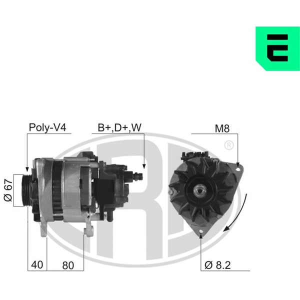 Generator 14V 70A
