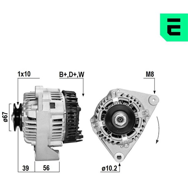 Generator 14V 70A