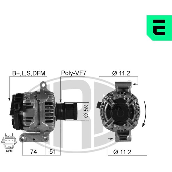 Generator 14V 75A