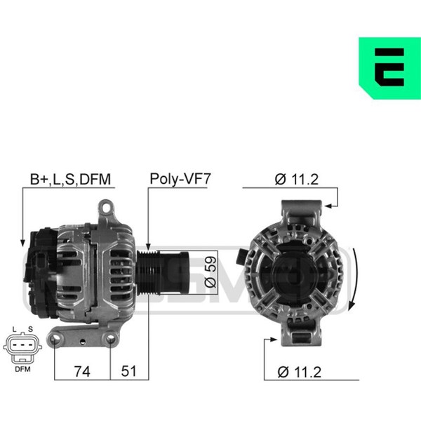 Generator 14V 75A