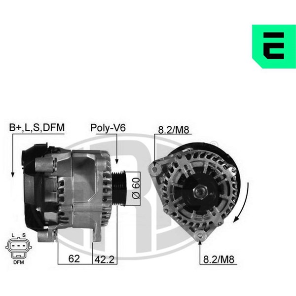Generator 14V 124A