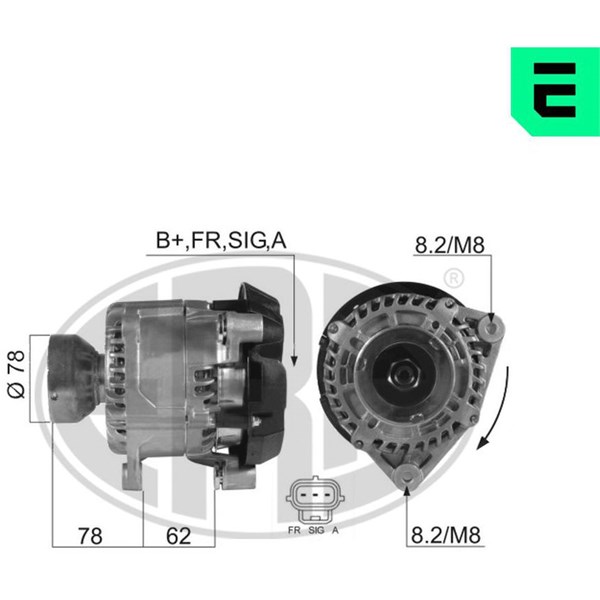 Generator 14V 124A