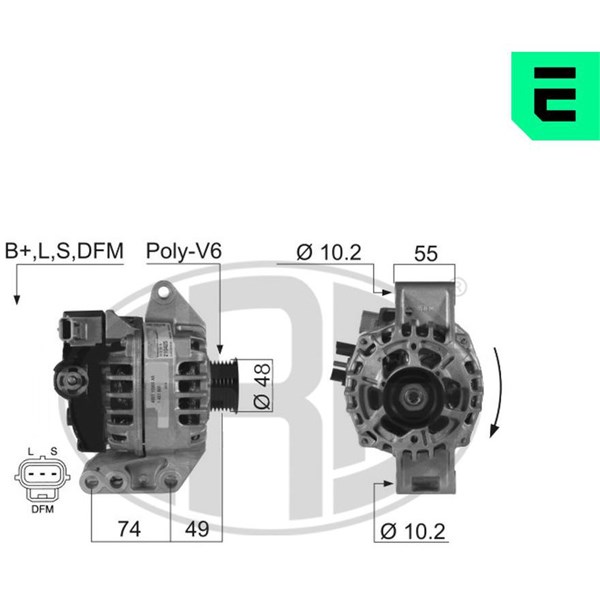 Generator 14V 80A