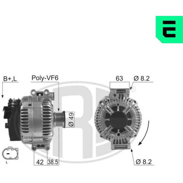 Generator 14V 180A
