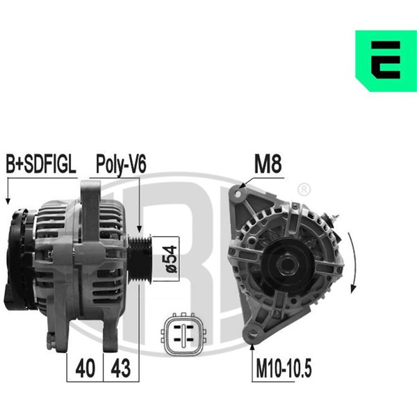 Generator 14V 80A
