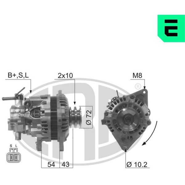 Generator 14V 80A