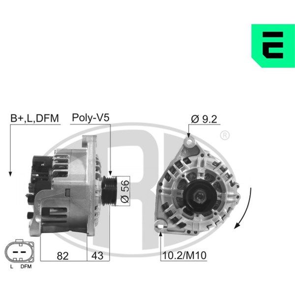 Generator 14V 90A