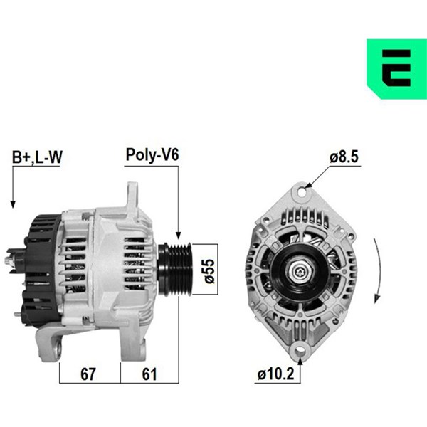 Generator 14V 75A