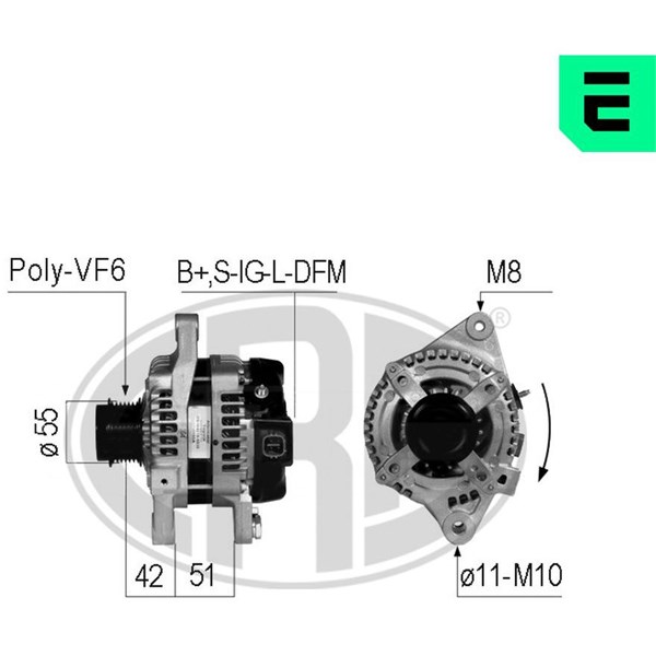 Generator 14V 100A