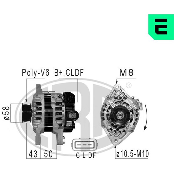 Generator 14V 90A