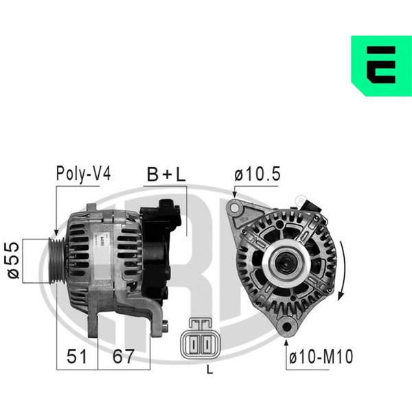 Generator 14V 80A