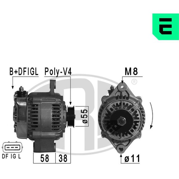 Generator 14V 75A