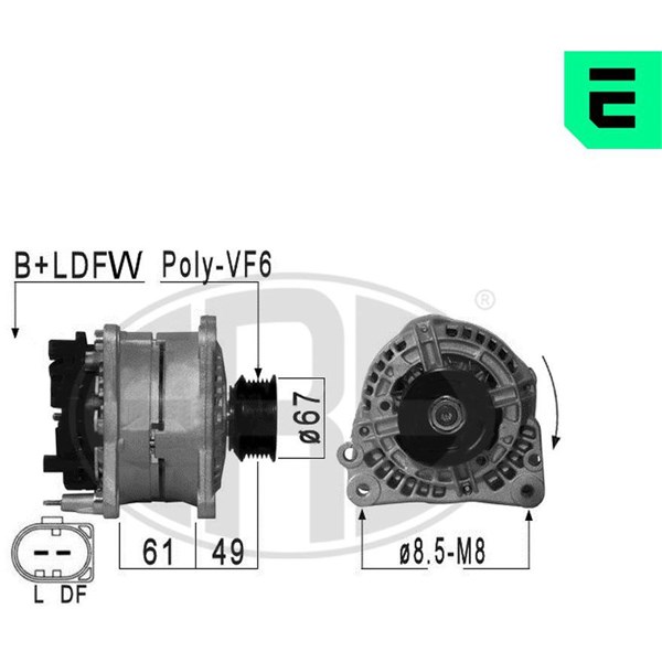 Generator 14V 90A
