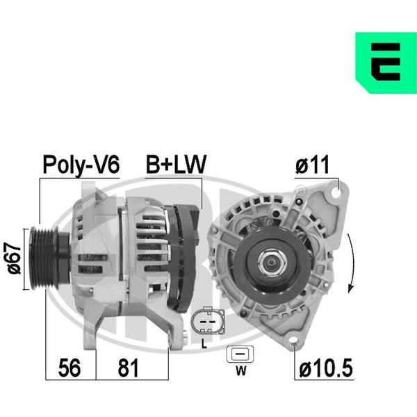 Generator 14V 90A