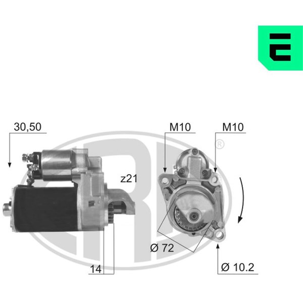 Startmotor 12V