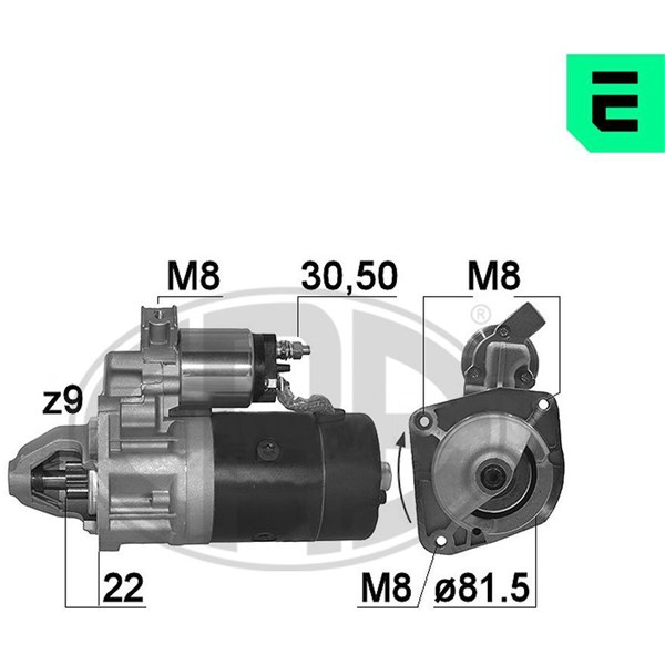 Startmotor 12V