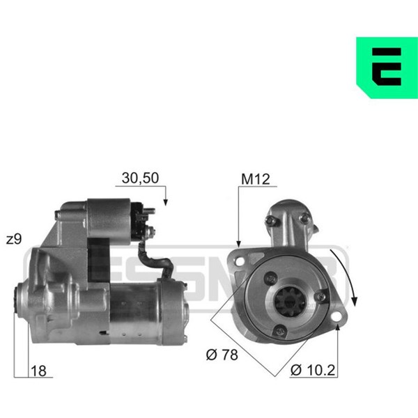 Startmotor 12V