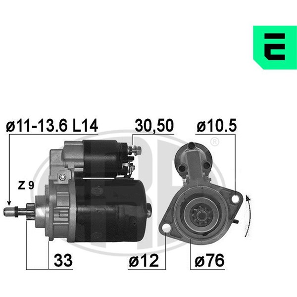 Startmotor 12V