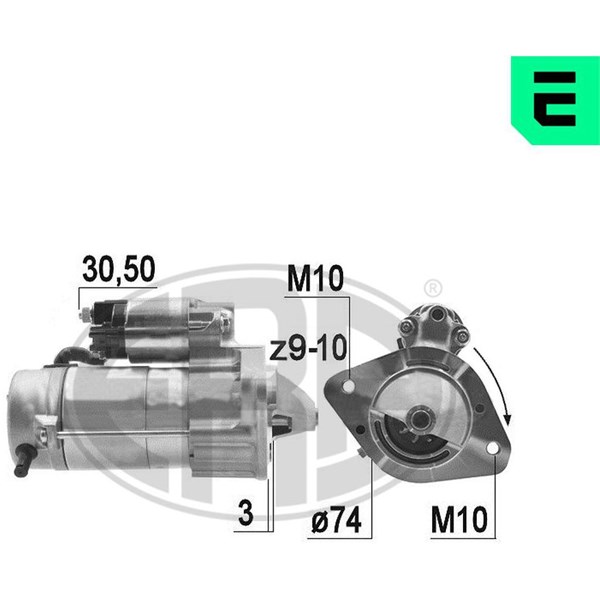 Startmotor 12V