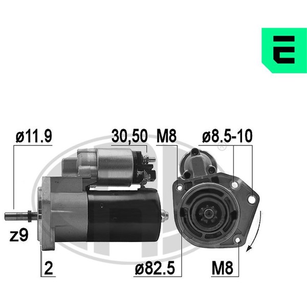 Startmotor 12V