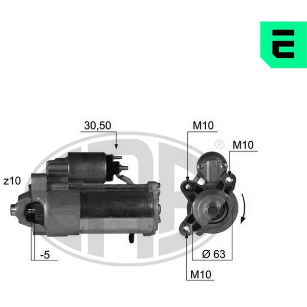Startmotor 12V