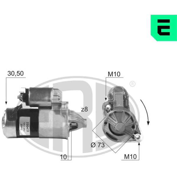 Startmotor 12V