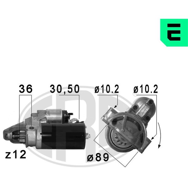 Startmotor 12V