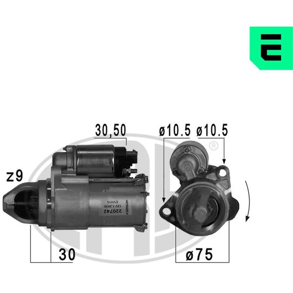 Startmotor 12V