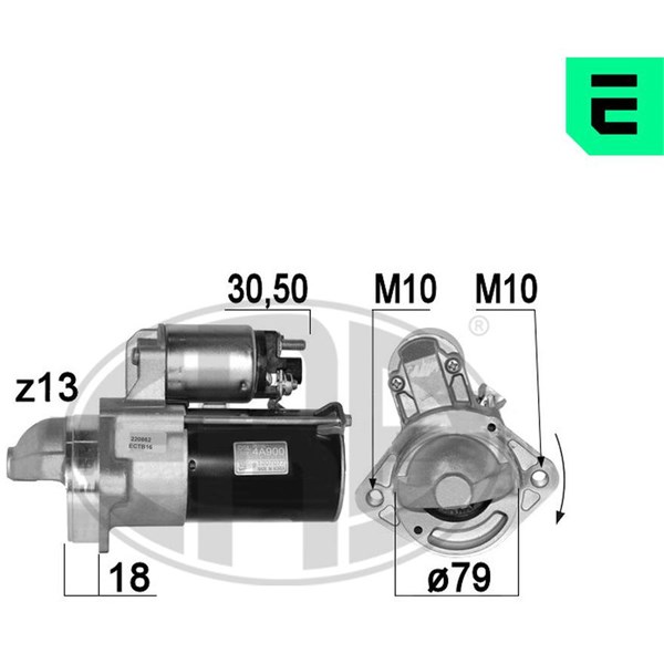 Startmotor 12V