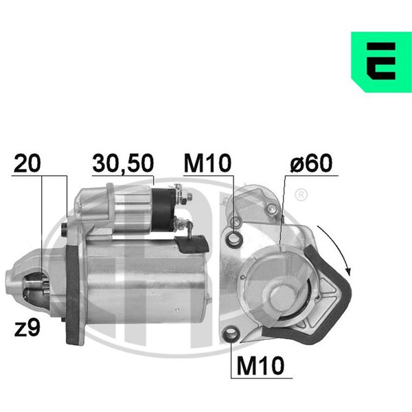 Startmotor 12V