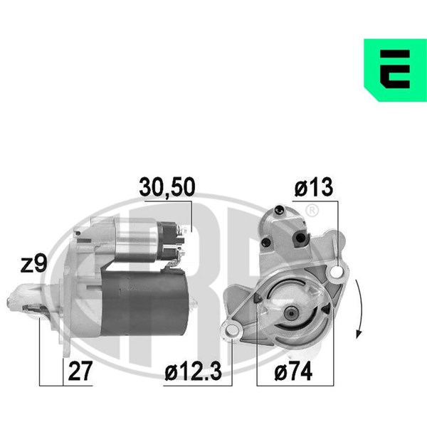 Startmotor 12V
