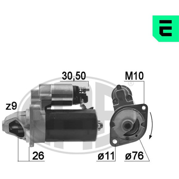 Startmotor 12V