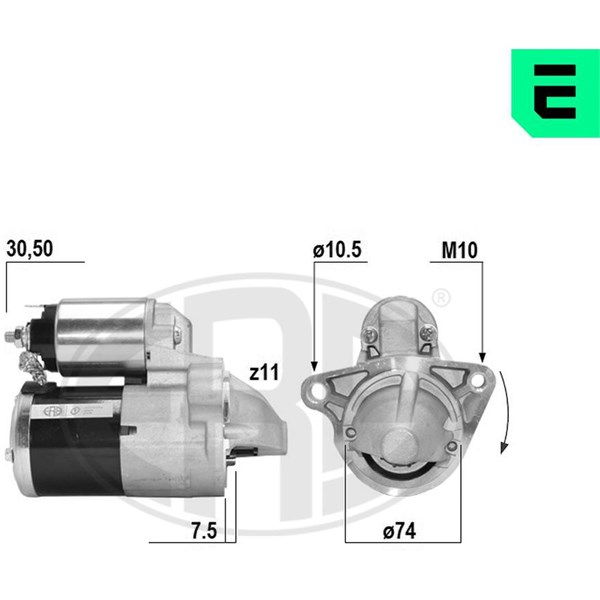 Startmotor 12V