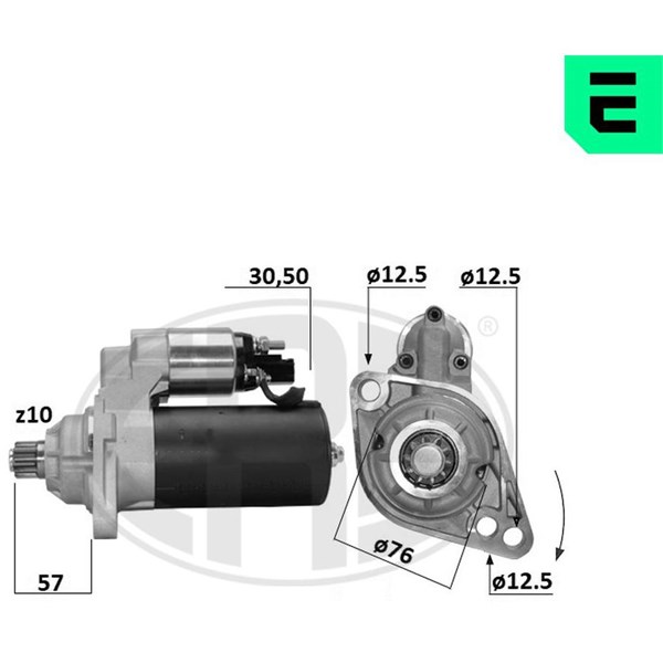 Startmotor 12V