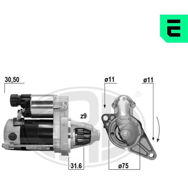 Startmotor 12V