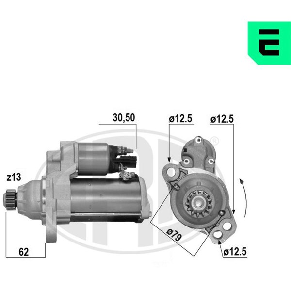 Startmotor 12V